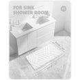 thumbnail image 5 of Alfombrilla de baño antideslizante, alfombrilla absorbente para baño, alfombrilla de ducha de microfibra suave, lavable a máquina, 40 x 60 cm, color blanco, 5 of 5