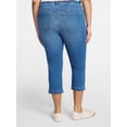 thumbnail image 5 of Terra & Sky Women's Plus Pull On Jegging Capri Pants with Control Panel, Sizes 0X-5X, 5 of 5