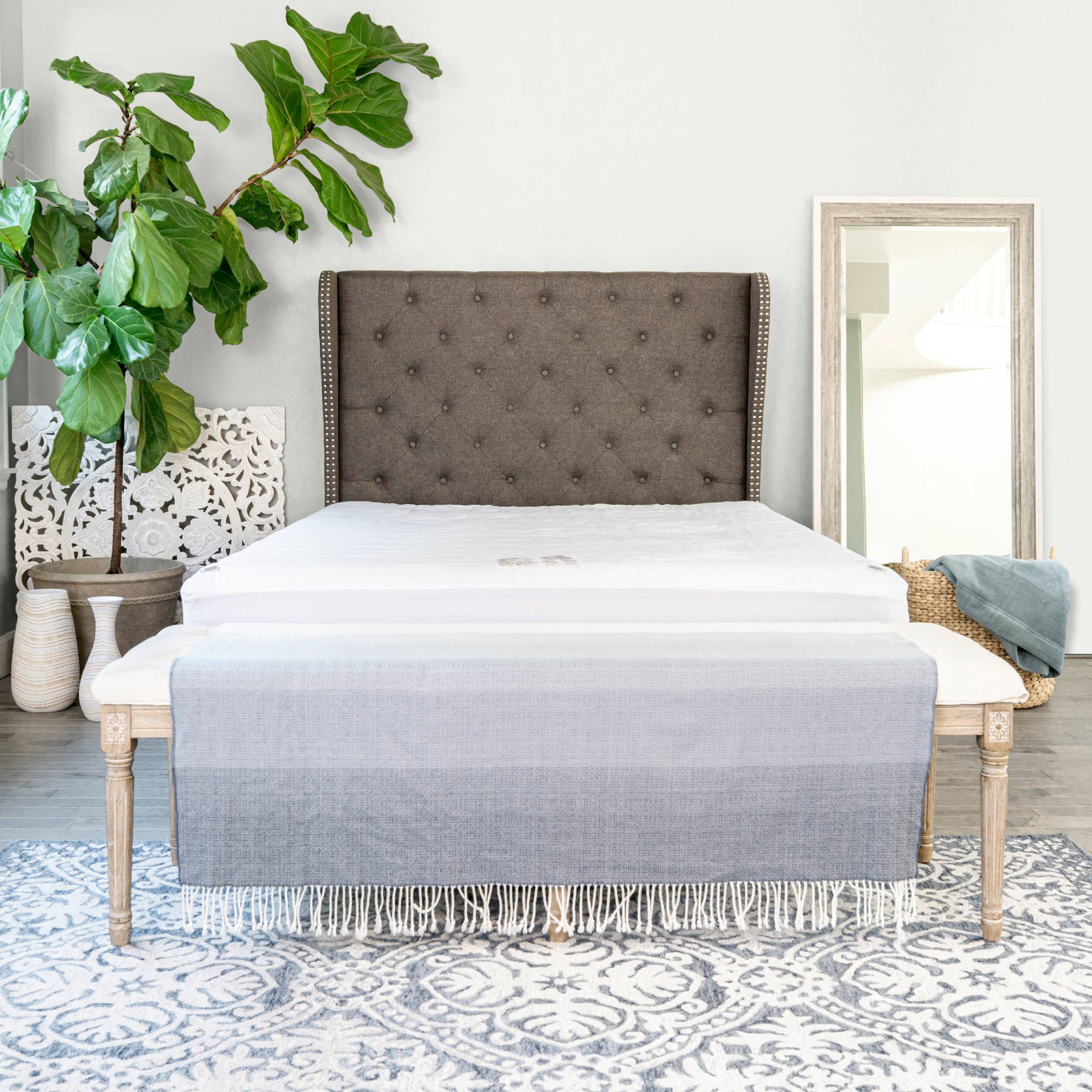 Serta Cotton Blend Electric Heated Mattress Pad, 5-Setting Heat Control, 10-Hour Auto Shut-Off Safety, Fits Up to 18" Mattress