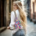 thumbnail image 5 of FORMRS Womens Crossbody Sling Bag Travel Daypack Shoulder Chest Backpack, Colorful Wavy Pattern, 5 of 7