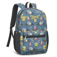 thumbnail image 2 of Police and Traffic Cone Blue Pattern 17" Waterproof Oxford School Backpacks for Teens, S-Shape Padded Straps, for School, Travel, Hiking, Camping, 2 of 5
