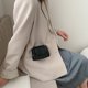 thumbnail image 4 of Sywqhk Mini Bolsos De Hombro De Cuero De Color Puro, Bolsos De Mensajero Con Cadena Para Mujer (Negro) Sywqhk Para estrenar, 4 of 8