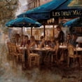 thumbnail image 2 of Martin, Noemi 20x20 Black Ornate Wood Framed with Double Matting Museum Art Print Titled - Les Deux Magots, 2 of 4