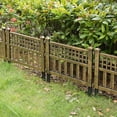 thumbnail image 2 of Plastic Outdoor Garden Flower Edger Fence, Border, Set of 4 Panels, Bronze, 2 of 7