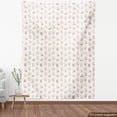 thumbnail image 4 of Ambesonne Easter Fabric by the Yard Upholstery, Bunnies Colorful Eggs Heart, 5 Yards, Mustard Coral and White, 4 of 5