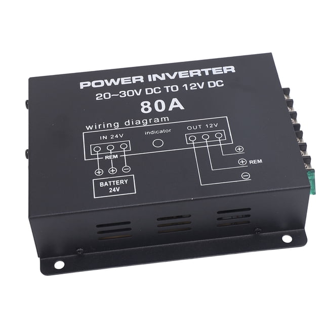 DC 24V to 12V Step Down Voltage Reducer with Temperature Control for Vehicles