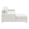 thumbnail image 4 of ZUO Brickell Modern Pine Wood Polyurethane and Polyester Sectional in White, 4 of 11
