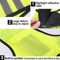 thumbnail image 4 of Gilet de Course Réfléchissant avec Sangle Réglable et Trous Respirants, Gilet de Sécurité Ultrafin Léger avec Haute Visibilité 360° pour Course, Jogging, Cyclisme, Randonnée, Marche, Jaune, 4 of 5