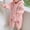 Pink, variant on IFNND Baby Snowsuit Bear Ear Hooded Jumpsuit Fleece Romper Zipper Winter Coat OutfitsLong Sleeve Zipper Onesie Outwear