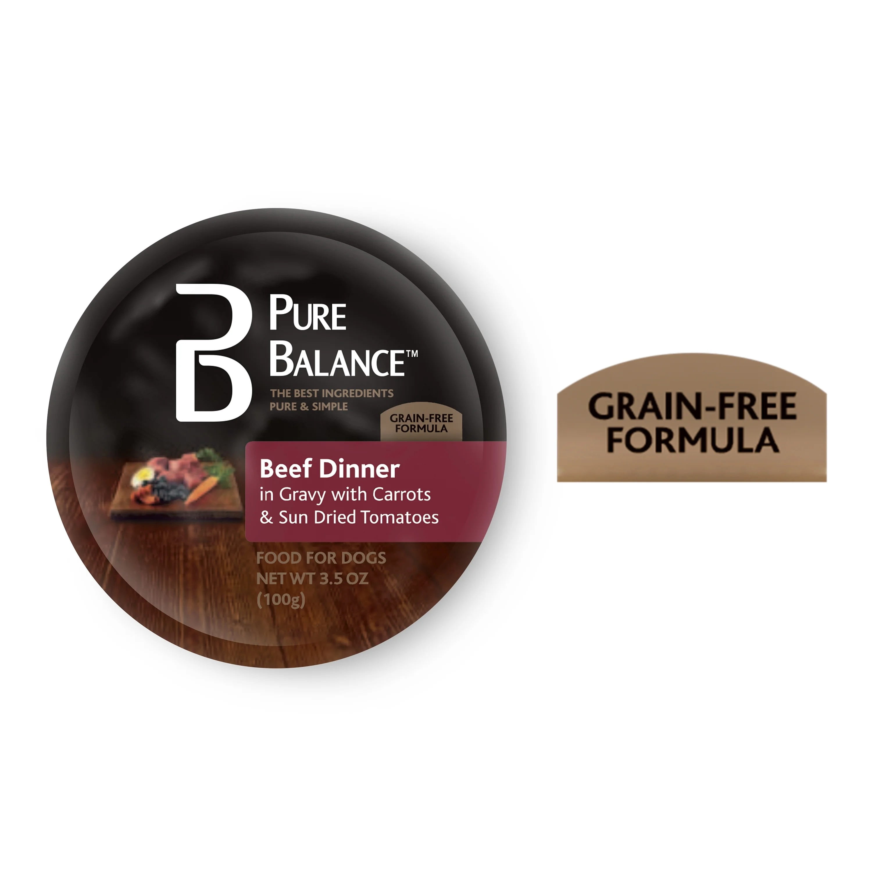 Pure Balance Beef Dinner Food for Dogs, 3.5 oz