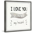 thumbnail image 2 of Marmont Hill I Love You with All My Heart III Framed Wall Art, 2 of 6