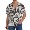 thumbnail image 7 of Lsque The Binding of Isaac print Men's Cuban Collar Short Sleeve Shirt Summer Beachwear Casual Button Down Fashionable Vacation Leisure Shirt-XX-Large, 7 of 7
