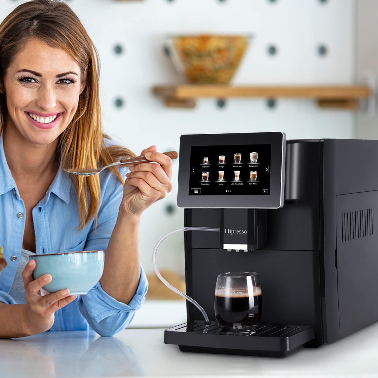 Hipresso Super-automatic Espresso Coffee Machine with Large 7 Display – La  Reveuse Home Appliances