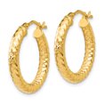 thumbnail image 2 of 14k Yellow Gold Hoop Earrings Round, 2 of 7