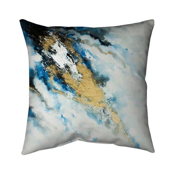 Begin Home Decor 5541-2626-AB63 26 x 26 in. Blue & Gold Marble-Double Sided Print Indoor Pillow