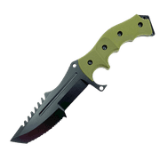 Jungle King 11 inch Green Fixed Blade Hunting Knife Stainless Steel Tanto Knife