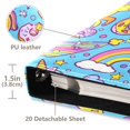 thumbnail image 4 of Leather Cover Photo Album 80 Pockets 4x6 Photos Bookshelf Picture Album Unicorns Donuts Rainbow, 4 of 9