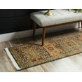 thumbnail image 3 of Rugs.com Amina Collection Rug – 10' Runner Blue Flatweave Rug Perfect For Hallways, Entryways, 3 of 6