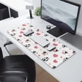 thumbnail image 2 of Long Mouse Pads for Desk,White Cow Heart Egg Pattern Desk Mats on Top Of Desks, Desk Mouse Pad Extra Large with 3mm Non-Slip Base and Stitched Edge for Gaming,Office,Work,Home 31.5"x11.8", 2 of 6