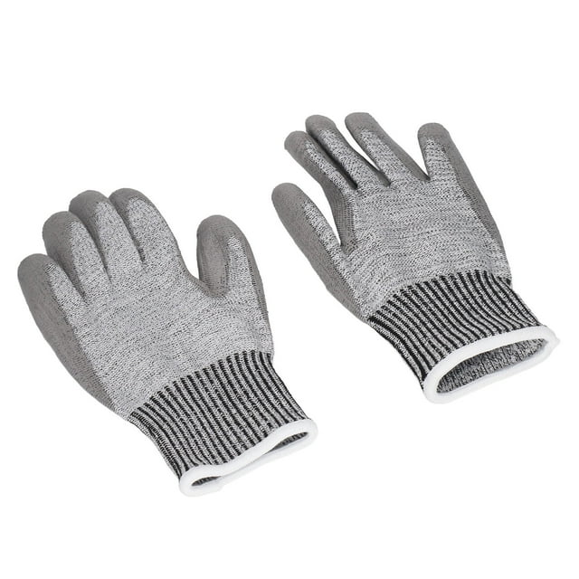 Guantes de trabajo Nivel F Resistentes a cortes Recubiertos de PU Transpirables para Mantenimiento Horticultura L