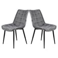 thumbnail image 1 of Alexent Modern Velvet Dining Chairs, Gray (Set of 2), 1 of 11