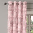 thumbnail image 3 of Ambesonne Geometric Grommet Curtain, Rhombus Stripes Line, 50" x 63", Pale Pink, 3 of 6