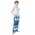 thumbnail image 3 of FORMRS Boys Pajama Pants with Pockets Size 6-8Y Kids Lounge Sleep Bottoms, Blue Pattern, 3 of 8