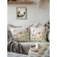 thumbnail image 3 of Outdoor Pillows Waterproof, Yellow Spring Floral Bedding Throw Pillows with Insert for Couch Sofa Bed, Summer Flowers Botanical Rustic 18x18 Inch Pillowcases Decorative Camping Patio Pillow Set of 1, 3 of 8