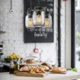 thumbnail image 4 of Loyalheartdy 3 Lights Glass Mason Jar Pendant Light Kitchen Island Hanging Lamp Farmhouse Ceiling Lamp Fixtures Rustic Chandelier, 4 of 12