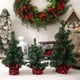 thumbnail image 5 of Árbol Simulado Adornos navideños artificiales en miniatura para decoración del hogar y regalos navideños, 60 cm, rojo, 1 unidad Rkxzt, 5 of 6