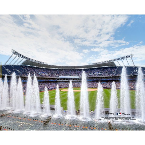 Kansas City Royals Unsigned Kauffman Stadium Fountains Photograph