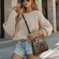 thumbnail image 4 of Tutolipy Tooled Leather Elephant Ladies Crossbody Shoulder Bag Satchel Bag, Stylish Waterproof Material Crossbody Bag Zipper Closure for Daily Shopping, 4 of 7