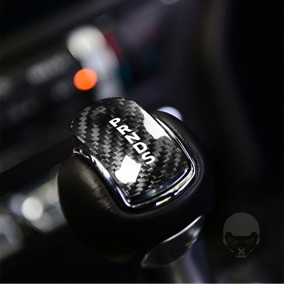 Acaige Real Carbon Fiber Gear Shift Knob Cover Trim For Ford Mustang 2014-2018