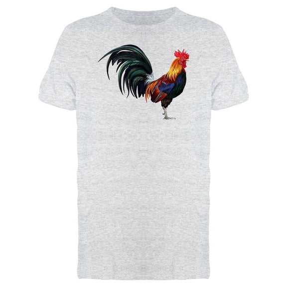 Watercolor Realistic Rooster Tee Men's -Image by Shutterstock