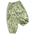 thumbnail image 6 of XUNKUSGA Girls Pants Baggy Cotton Pull Up Kids Harem Pant Breathable Tropical Print Loose Casual Trousers with Elastic Waist Long Pants for Boys Girls,Green,2 Years, 6 of 6