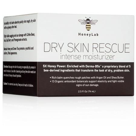 Honeylab Dry Skin Moisturizer Balm with Manuka Honey, Shea Butter, Argan Oil, Acai, Goji Berry. Moisturizing cream for face and body helps with uneven skin tone, fine lines, and wrinkles.