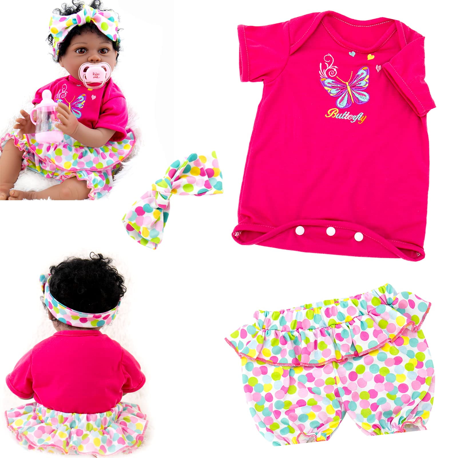 Aori Reborn Baby Dolls Clothes 20 22 Inch Outfit Accessories 3 Pieces