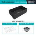 thumbnail image 3 of 33 x 19 Inch Crestwood Farmhouse Sink, Charcoal Fireclay Kitchen Sink, Single Bowl Apron Front, Plain Farm Sink, 3 of 7