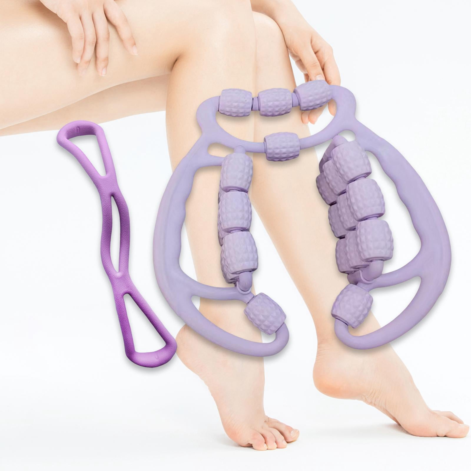 Dualoai 24 Wheel Fascia Muscle Relax Roller Deep Tissue Massage Tool for Workout Arm Purple