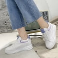 thumbnail image 3 of Femmes Chaussures de Sport PU Léger Intérieur Augmenté de Marche Lacets Chaussures Décontractées Chaussure, 3 of 7