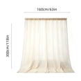 thumbnail image 3 of 63x118 Inch Outdoor Sheer Curtains,Waterproof Light Filtering Voile,Sheer Sun Shade Curtain for Patio Gazebo Pergola Garden, 3 of 7