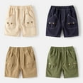thumbnail image 4 of Kkkded Boys Cargo Shorts for Kids Baby Summe Cotton Shorts Casual Shorts Casual Elastic Shorts with Pockets for 2-10Years, 4 of 7