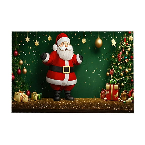 WEGFTDUOP Christmas Decoration Christmas Carpet Entrance Door Mat Household Absorbent Nonslip Foot Mat Dirt Proof Mat Bathroom Nonslip Mat Size 15.7x23.6 Inch Holiday Products