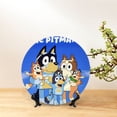 thumbnail image 3 of Lsque Bluey Pattern Ceramic Decorative Plate Decorative Plates with Display Stand Personalized Porcelain Plate Ceramic Ornaments for Wall Hanging Decoration-7in, 3 of 6