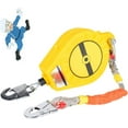 thumbnail image 1 of XINQIHANG Self Retracting Lifeline Cable, Retractable Lanyard Fall Protection Auto Belay Device for Harness, Load 330lb, Self-Locking Rebar Hook, Construction Protector, 1 of 7