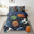 thumbnail image 2 of Castle Fairy Teens Volleyball Soccer Football 7-Piece Twin Bedding Sets,Sport Gamer Bedding Comforter Set,Graffiti Splash Breathable Sheet Sets,Lightweight Room Decor, 2 of 8