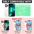 thumbnail image 2 of Zonrw Para Iphone 13 Pro Max Funda Magnética Para Mujeres Y Niñas, Marco De Onda Suave Y Lindo, Forma Rizada, Corazón De Amor, Carcasa De Teléfono Con Revestimiento De Lujo, Compatible Con Magsafe A P, 2 of 5