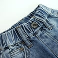 thumbnail image 4 of KIDSCOOL SPACE Infant Jeans,Baby Toddler Elastic Waist with D-ring Ripped Denim Pants,Light Blue,9-12 Months, 4 of 6