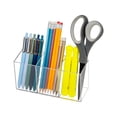 thumbnail image 5 of Mind Reader Pen and Accessories Holder, Desktop Organizer, Makeup Organizer, Office, Acrylic, Set of 3, Clear, 5 of 8