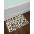 thumbnail image 2 of Fruits Bath Mat, Summer Illustration of Grapes and Leaves on Its Branches Hanging, Plush Bathroom Decor Mat with Non Slip Backing, 29.5" X 17.5", Raspberry and Reseda Green, by Ambesonne, 2 of 2